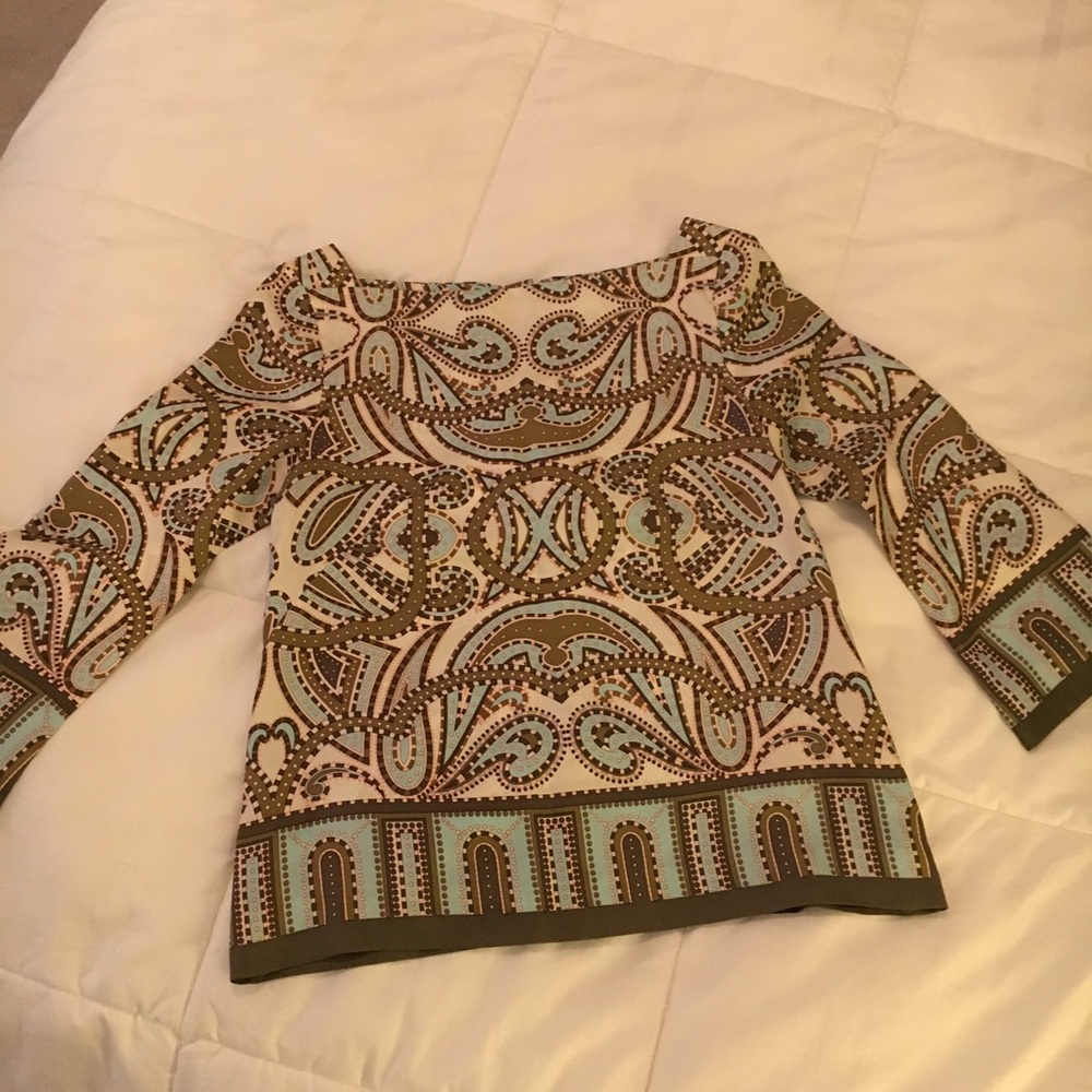 100% Silk Boatneck Top